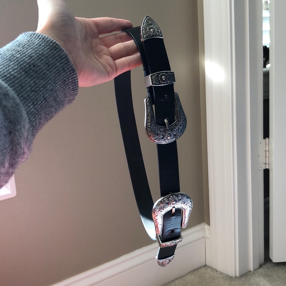 Double Buckle Western Belt